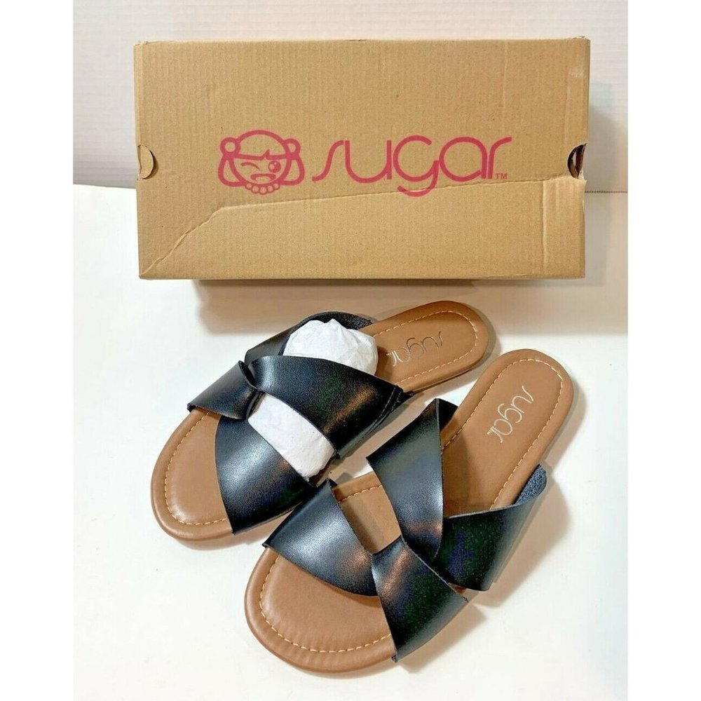 Sugar Slides Olena Knott Black Slides 8.5M New